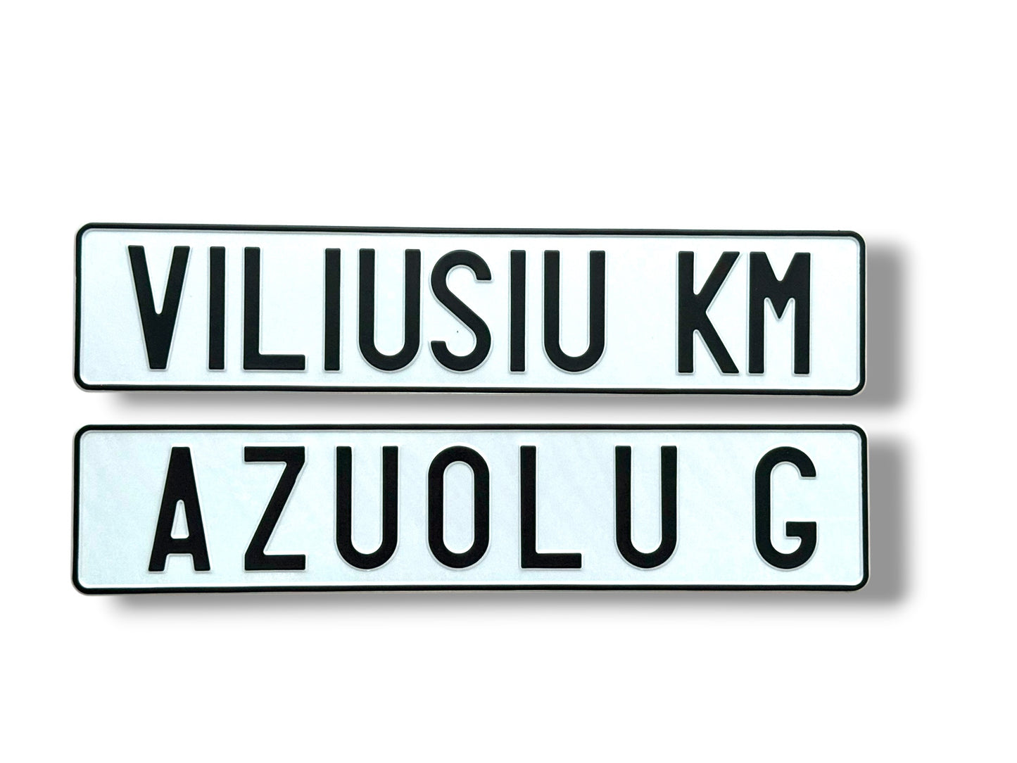 Individual license plates