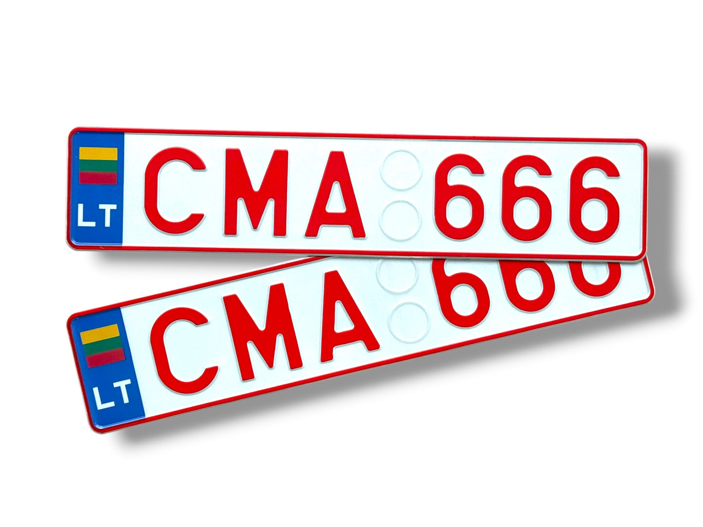 Lietuvos valstybiniai numeriai "LT vėliava Raudoni"