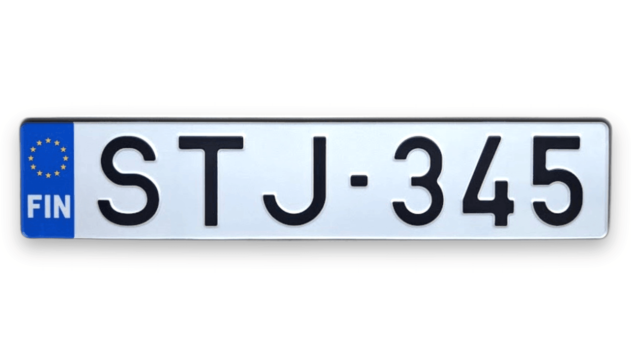Finnish license plates "FIN"
