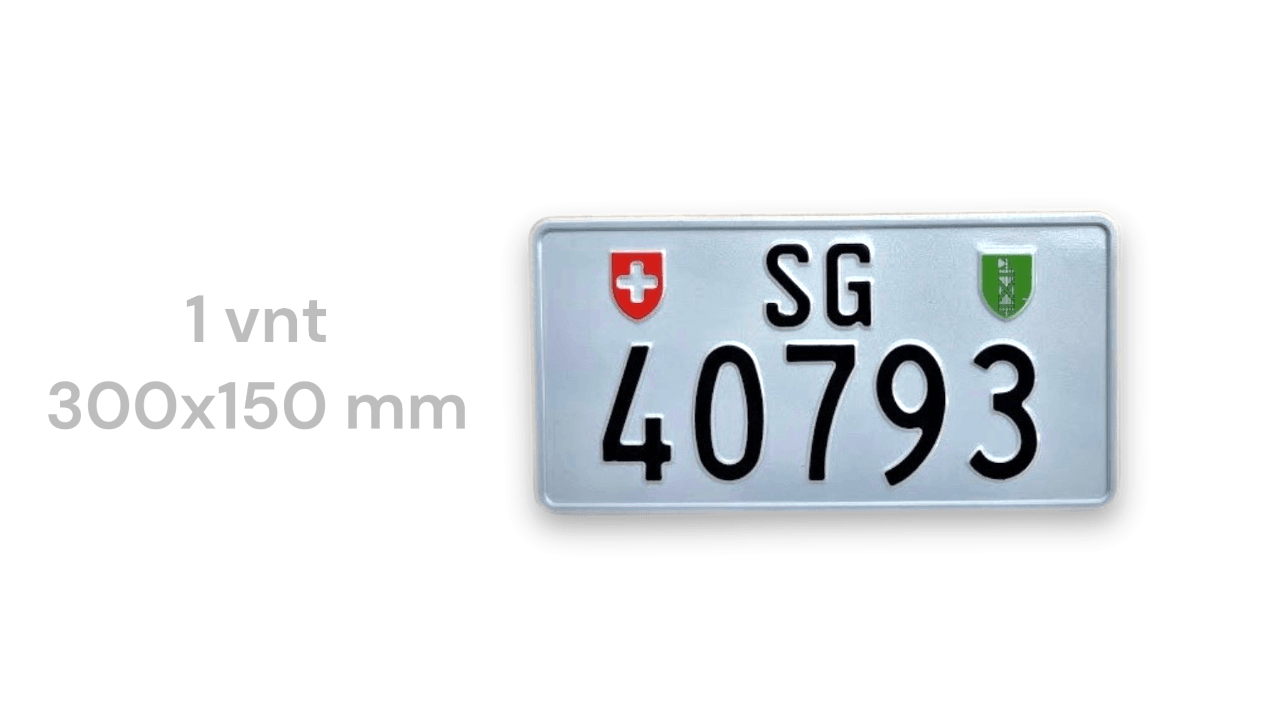 Šveicarijos valstybiniai numeriai "Swiss USA"