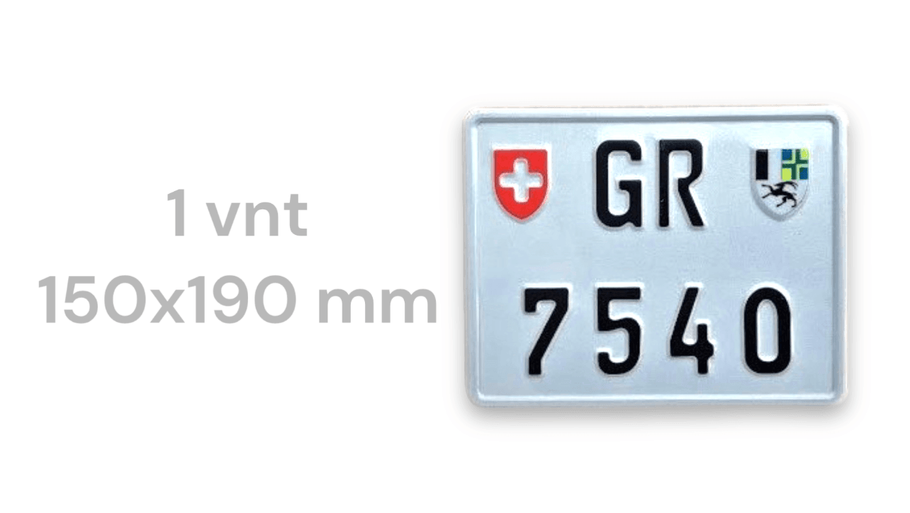 Šveicarijos valstybiniai numeriai "Swiss motociklo"