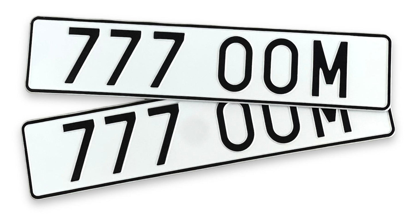 Valstybiniai numeriai be šalies