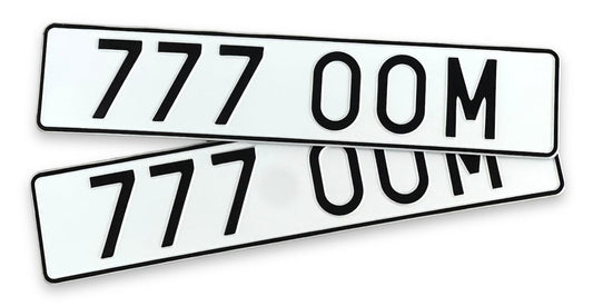 License plates without country